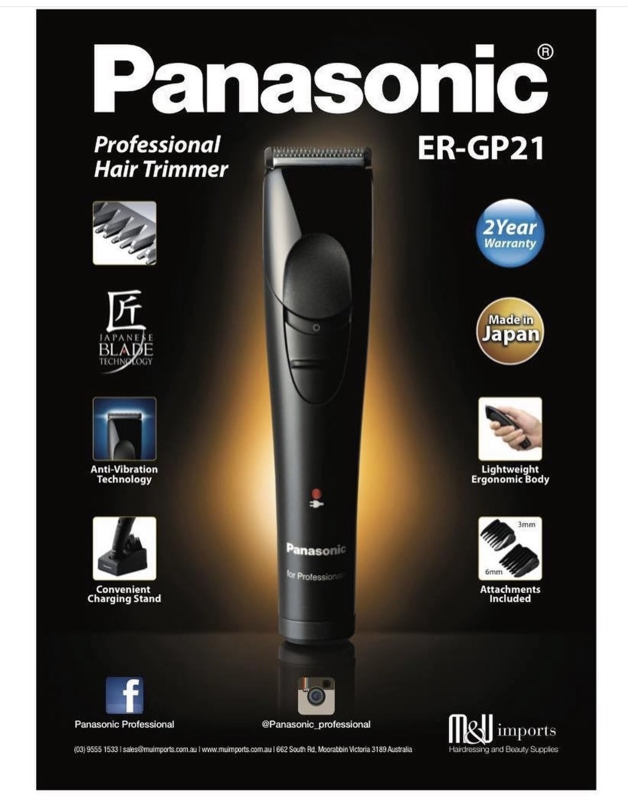Panasonic ER-GP21 Professional Hair Trimmer