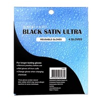Robert de Soto Black Satin Ultra Reusable Gloves 4pk
