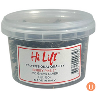 Hi Lift Bobby Pins Silver 250g 2" Tub