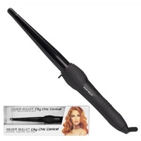 City Chic Regular Ceramic Conical Curling Iron Black 