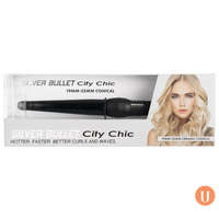 City Chic Large Ceramic Conical Curling Iron Black