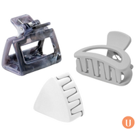 Crush Second Day Claw Clips 6 PCS - Grey