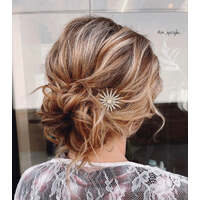 Pink Pewter Astria Spiked Star Metal Hair Comb