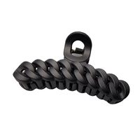 Pink Pewter Matte Chain Link Claw Hair Clip 