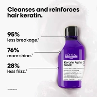 L'Oreal SERIE EXPERT Keratin Alpha Sleek Shampoo 300mL