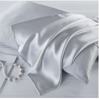 100% Mulberry Silk Pillowcase - Soft Grey