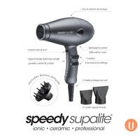 Speedy Supalite Professional Hairdryer – Graphite 