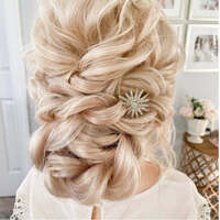 Pink Pewter Astria Spiked Star Metal Hair Comb