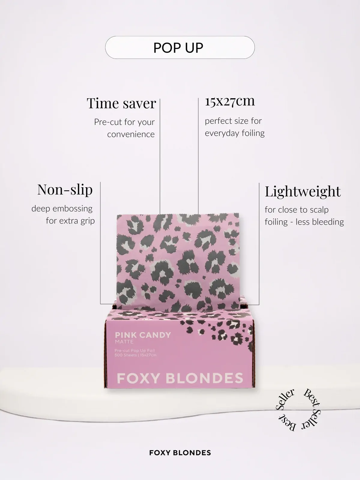Large View Foxy Blondes Pre-cut Pop Up Foil - Pink Candy