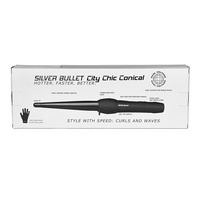City Chic Regular Ceramic Conical Curling Iron Black 