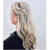Pink Pewter Astria Spiked Star Metal Hair Comb