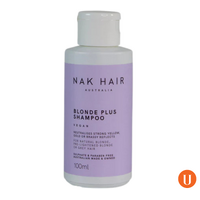 NAK Blonde Plus Shampoo - Travel Size 100mL