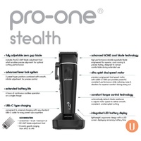 Pro-One Stealth Professional Cordless Clipper
