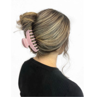 Pink Pewter Glossy Claw Hair Clip