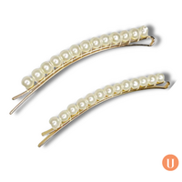 Pink Pewter Grace Kelly - Pearl Bobby Pins