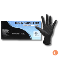 Robert deSoto Black Satin Ultra Reusable Gloves 10 Pack