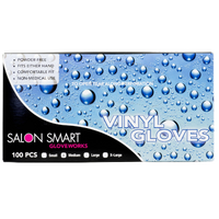 Salon Smart Nitrile Gloves Black Medium 100 Pack