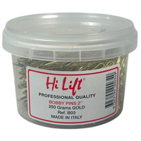 Hi Lift Bobby Pins Gold 250g 2" Tub