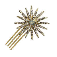 Pink Pewter Astria Spiked Star Metal Hair Comb