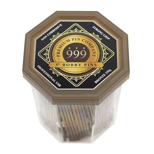 999 Bobby Pins 250g Tub 3" - Bronze Ball Tip