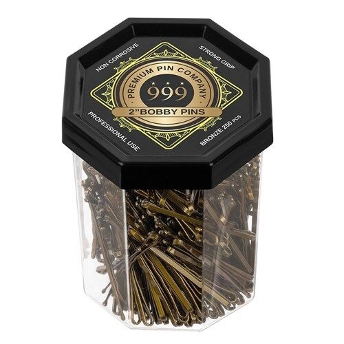 999 Bobby Pins Tub 2" - Bronze Ball Tip