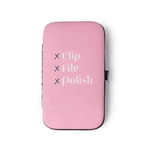 6 Piece Manicure Kit - Polish Pink