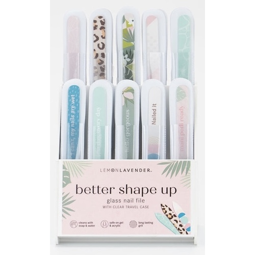 Lemon Lavender Better Shape Up Glass Nail Files