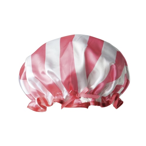 Not Your Grandma’s Shower Cap - Pink Stripe