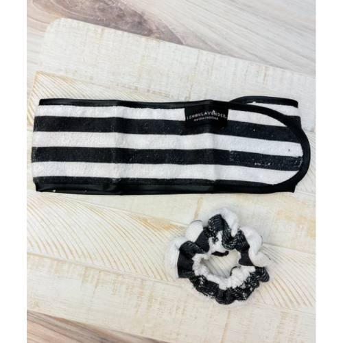 LemonLavender High & Dry Microfiber Scrunchie & Headband Duo