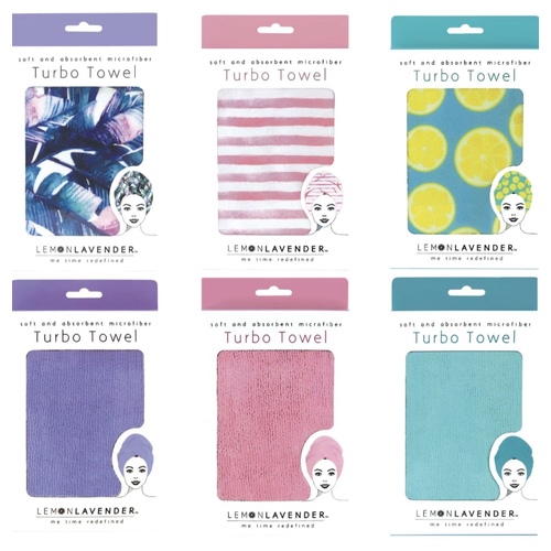 Lemon Lavender Microfiber Turbo Towel