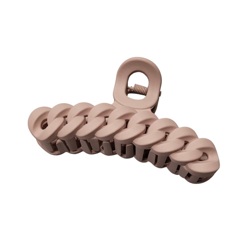 Matte Chain Link Claw Clip - Cream