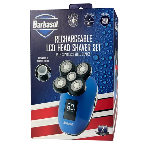 Barbasol - Rechargeable LCD Head Shaver Set