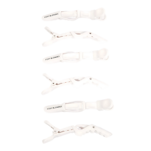 Foxy Blondes Hair Grip Clips - White