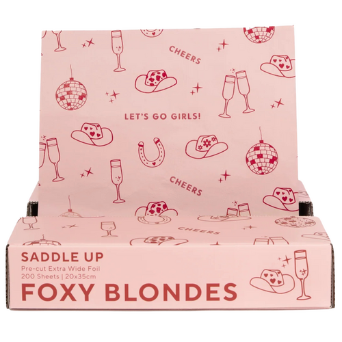 Foxy Blondes Pre Cut Extra Wide Pop Up Foil - Saddle Up