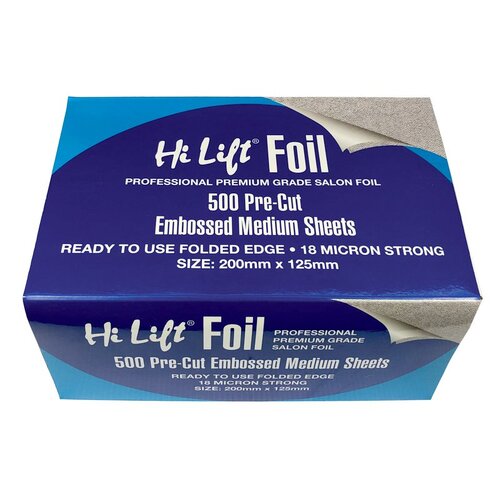 Hi Lift Foil 500 Pre Cut Folded Sheets Medium 18 Micron  Silver